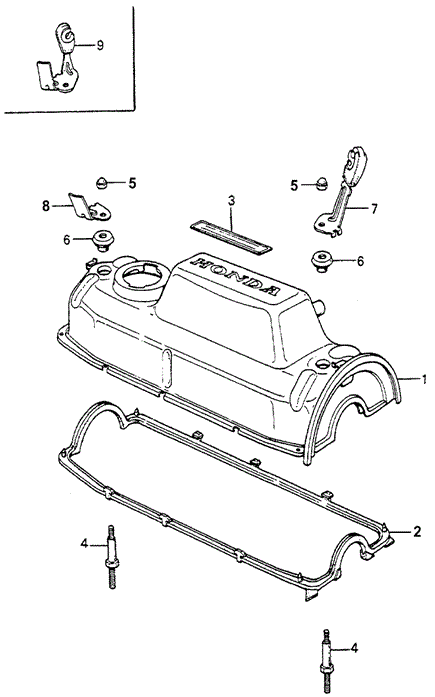 Engine/Cylinder Head Cover for 1982 Honda ACCORD HATCHBACK #1