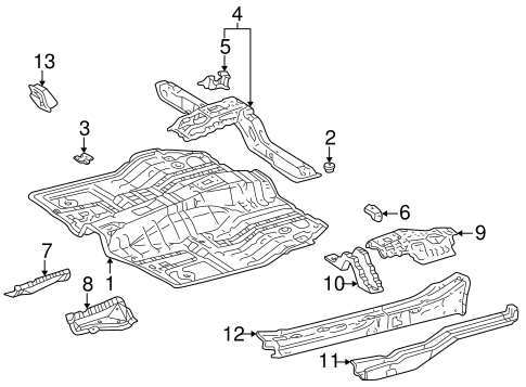 BODY/FLOOR & RAILS for 1996 Toyota RAV4 #1