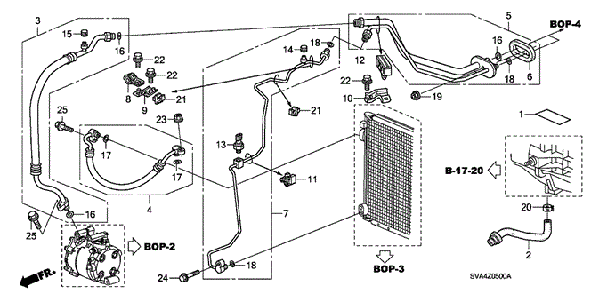 Body/Air Conditioning/A/C Hoses - Pipes for 2006 Honda CIVIC COUPE #1