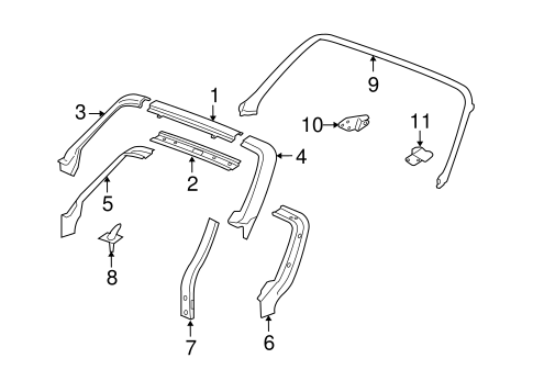 Sky WINDSHIELD HEADER & COMPONENTS