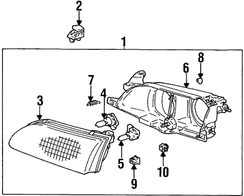 ELECTRICAL/HEADLAMP COMPONENTS for 1996 Toyota Corolla #1
