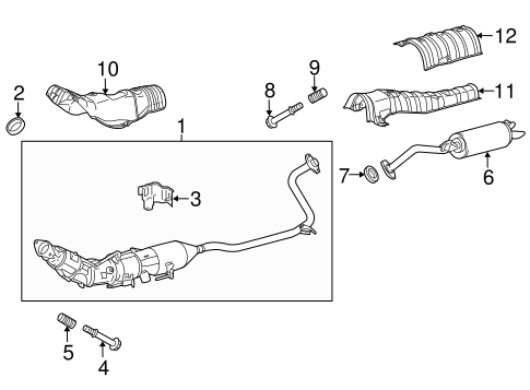 EXHAUST SYSTEM/EXHAUST COMPONENTS for 2012 Toyota Prius V #1