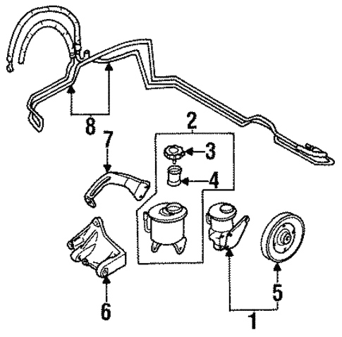 Power Steering Pump & Cooler Lines for 2001 Nissan Frontier #0
