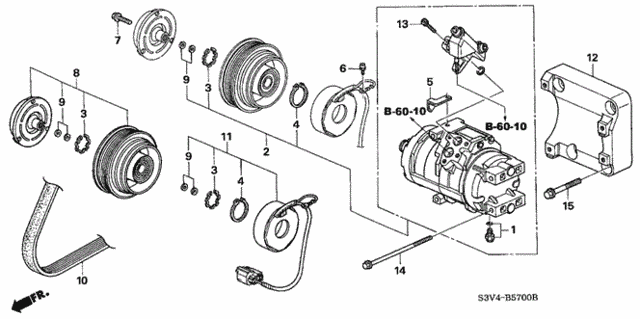 A/C Compressor (1) for 2001 Acura MDX #0