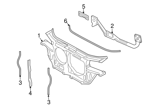 Radiator Support for 2001 Audi A6 #0