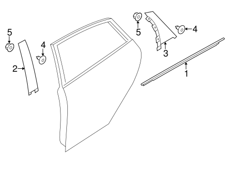 Focus EXTERIOR TRIM - REAR DOOR