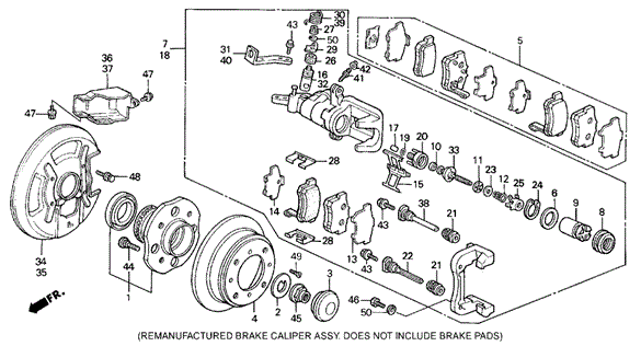 CHASSIS/REAR BRAKE (DISK) for 1993 Honda ACCORD 5-DOOR #1