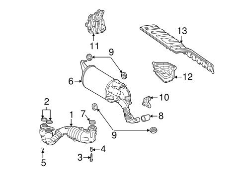 EXHAUST SYSTEM/EXHAUST COMPONENTS for 2004 Toyota MR2 Spyder #1