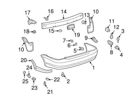 BODY/BUMPER & COMPONENTS - REAR for 2004 Toyota Echo #1