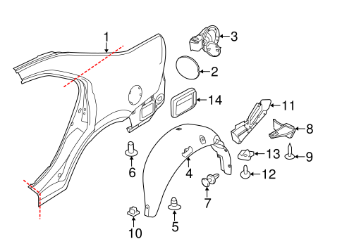 MKZ QUARTER PANEL & COMPONENTS