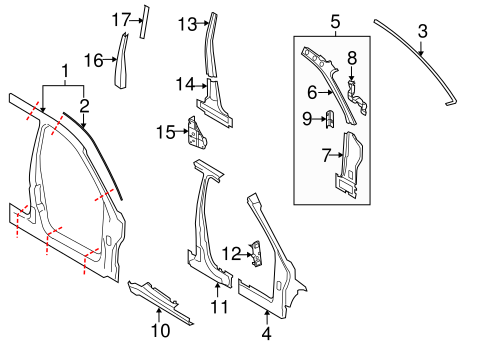 Body/Aperture Panel for 2011 Ford Focus #1