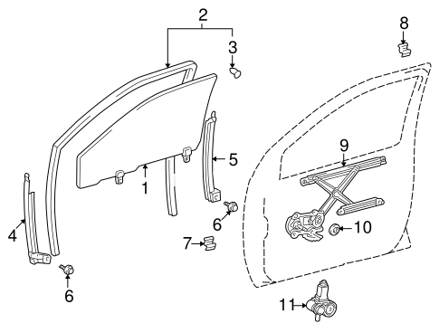 BODY/GLASS - DOOR for 2005 Toyota Echo #1