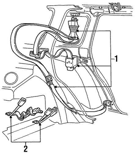 Sable REAR SEAT BELTS