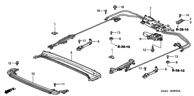 Interior/Bumper/Roof Slide Components for 2003 Honda CIVIC SEDAN #1