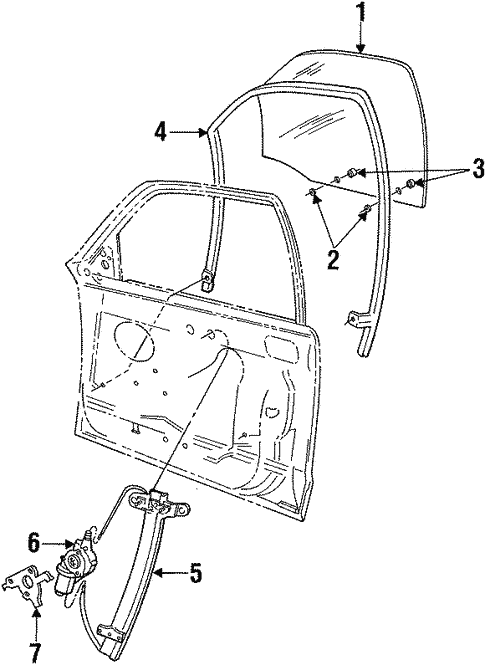 Body/Front Door for 2000 Ford Crown Victoria #3