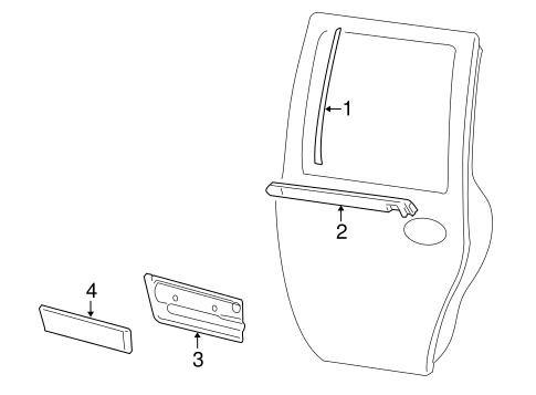 Navigator EXTERIOR TRIM - REAR DOOR