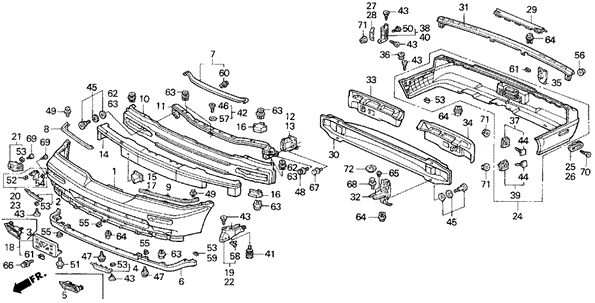 Bumper for 1993 Acura Legend #1