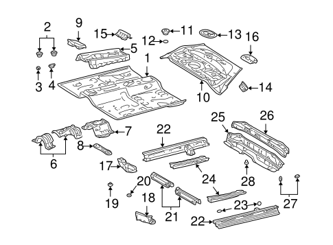 BODY/FLOOR & RAILS for 2001 Toyota Echo #2