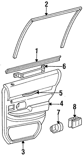 Grand Marquis INTERIOR TRIM - REAR DOOR
