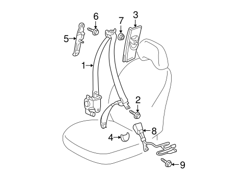 ELECTRICAL/FRONT SEAT BELTS for 2006 Toyota Prius #1