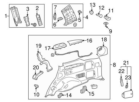BODY/INTERIOR TRIM - QUARTER PANELS for 2013 Toyota Land Cruiser #1
