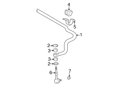 FRONT SUSPENSION/STABILIZER BAR & COMPONENTS for 2000 Toyota Tacoma #1