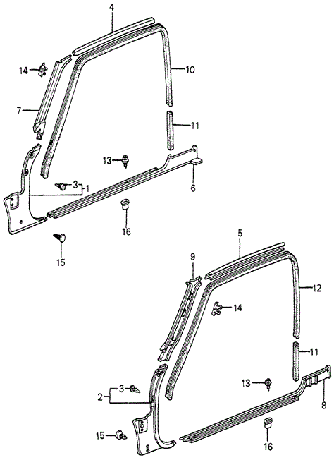 Interior/Bumper/Door Trim 3DR for 1982 Honda ACCORD HATCHBACK #1
