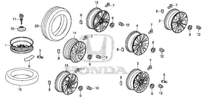 CHASSIS/WHEEL DISK (KA/KL) for 2013 Honda ACCORD SEDAN #1