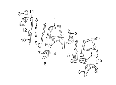 Body/Inner Structure for 2004 Ford Freestar #1