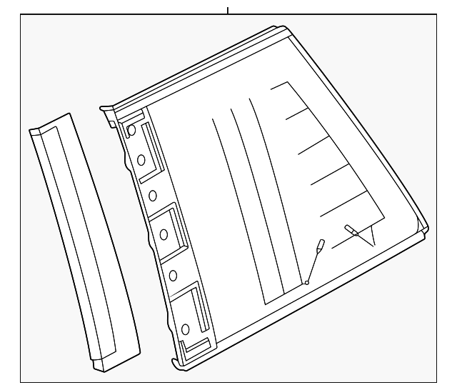 CPB500412 Деталь QTR GLASS, LEFT