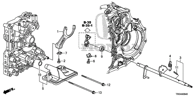 Transmission - Automatic/AT Shift Fork for 2012 Honda CIVIC SEDAN #1