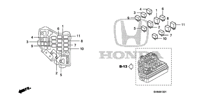 ELECTRICAL / EXHAUST / HEATER / FUEL/CONTROL UNIT (ENGINE ROOM) (2) for 2010 Honda CIVIC COUPE #1