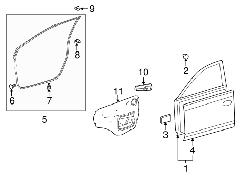 BODY/DOOR & COMPONENTS for 2012 Toyota Corolla #2