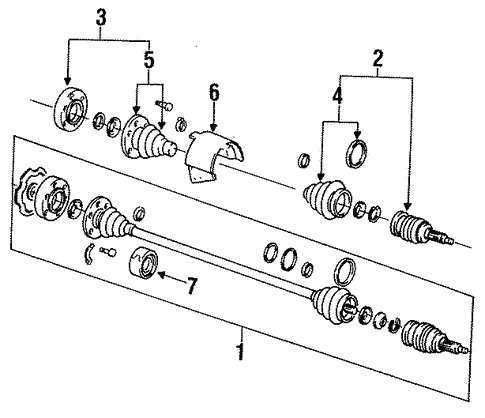 Front Axle for 1990 Volkswagen Golf #0