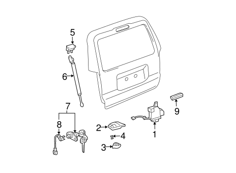 BODY/LOCK & HARDWARE for 2004 Toyota 4Runner #3