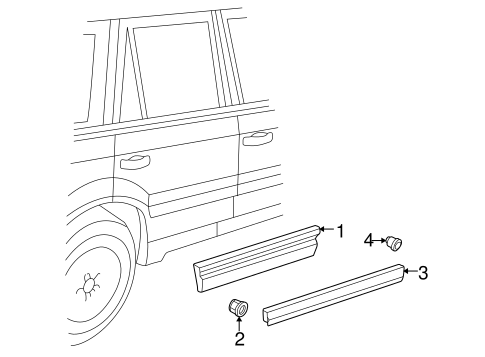 Range Rover EXTERIOR TRIM - REAR DOOR