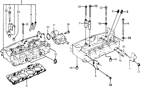 ENGINE/CYLINDER HEAD ('78) for 1978 Honda ACCORD HATCHBACK #1