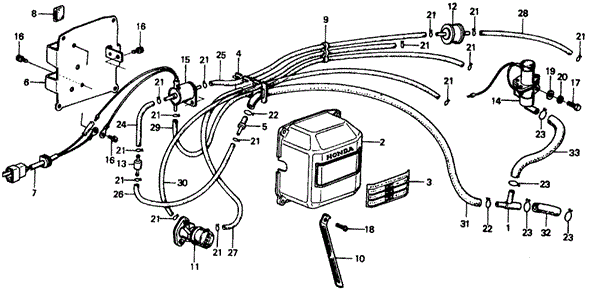 ENGINE/CONTROL VALVE (KA) ('77) for 1977 Honda CIVIC HATCHBACK #1