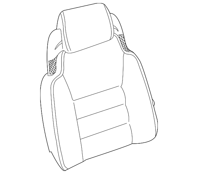 HBA000340PUY Деталь SEAT BACK COVER, LEFT