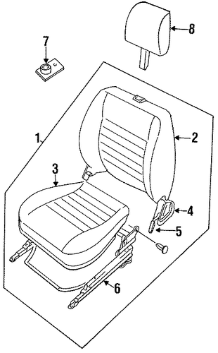 Defender 90 SEATS & TRACK COMPONENTS