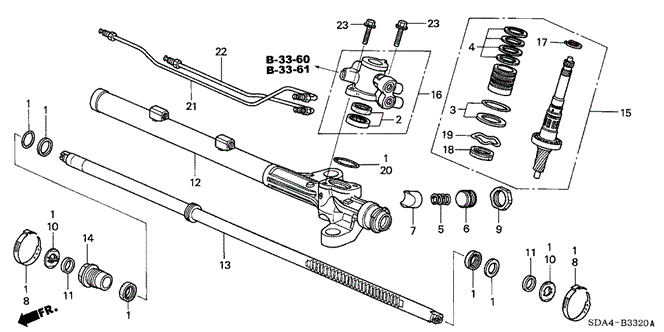 CHASSIS/P.S. GEAR BOX COMPONENTS (1) for 2005 Honda ACCORD SEDAN #1