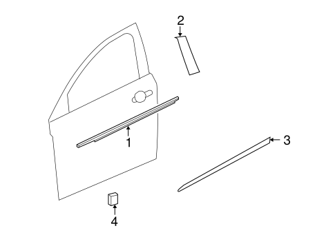 Astra EXTERIOR TRIM - FRONT DOOR