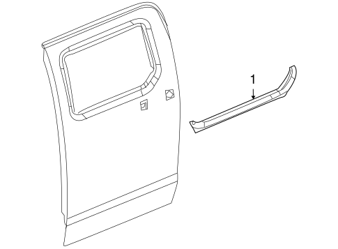 H3T EXTERIOR TRIM - REAR DOOR