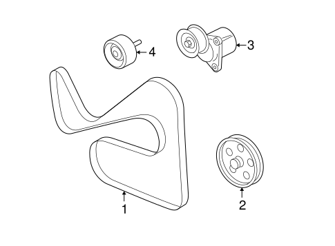 Maintenance & Lubrication/Belts & Pulleys for 2005 Ford Escape #1