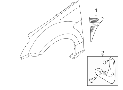Body/Exterior Trim - Fender for 2009 Ford Focus #1