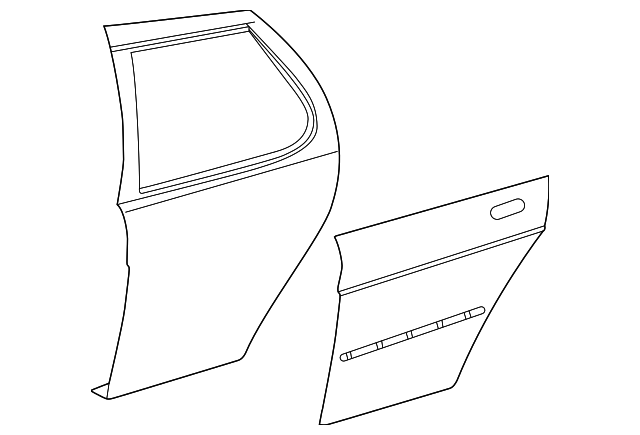 5335492 Деталь DOOR SHELL, LEFT