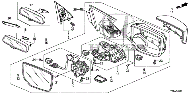Interior/Bumper/Mirror for 2012 Honda ACCORD SEDAN #1