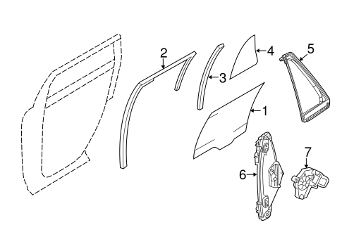 Body/Rear Door for 2013 Ford Edge #2