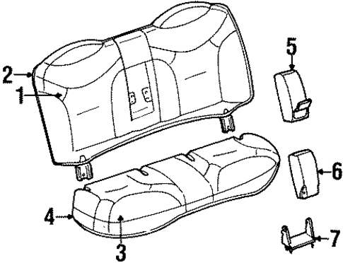 Town Car REAR SEAT COMPONENTS