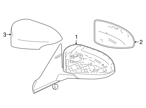 BODY/OUTSIDE MIRRORS for 2015 Toyota Camry #1